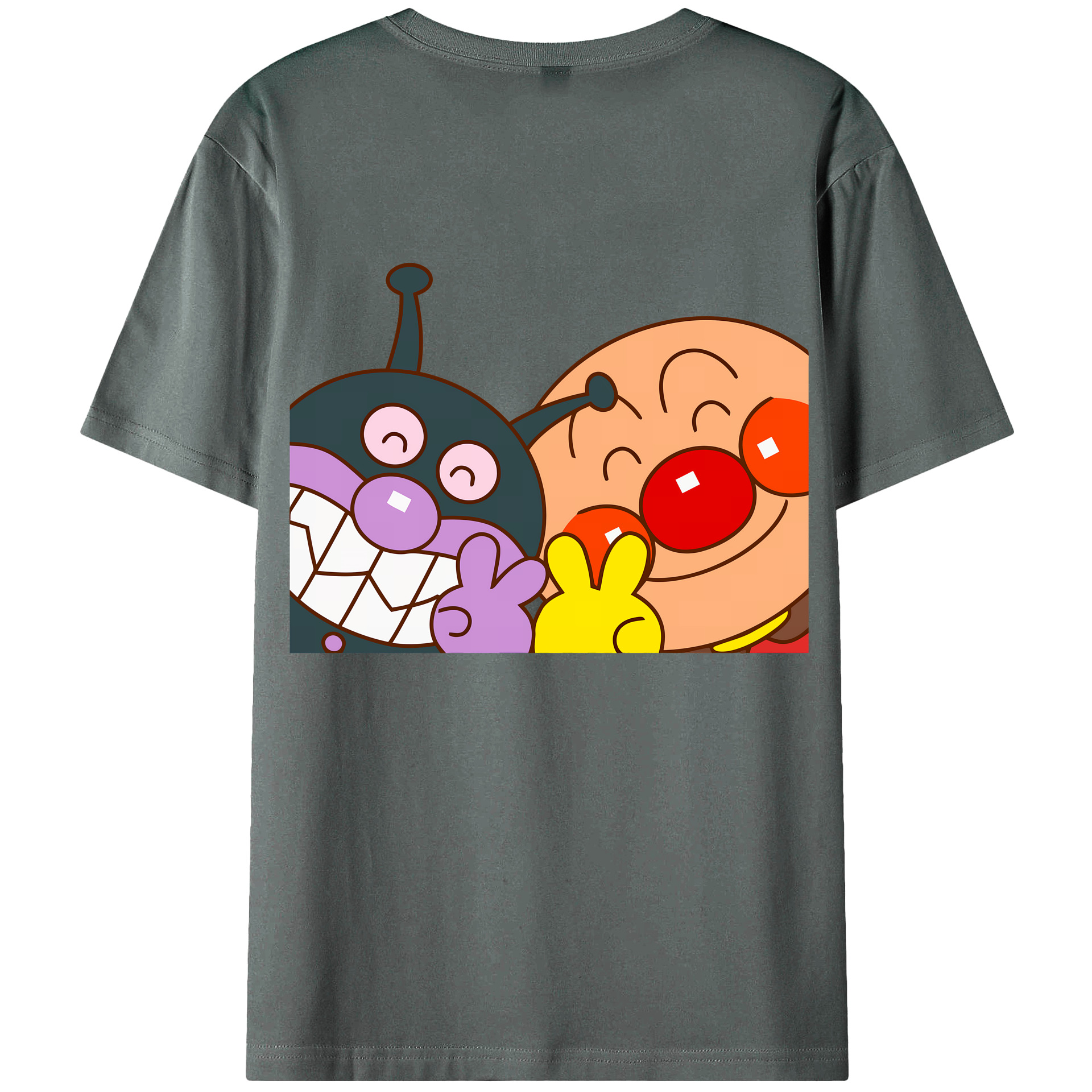 （画像用） アンパンマン Anpanman 綿100％ メンズ半袖Tシャツ（バックプリント） 通気性